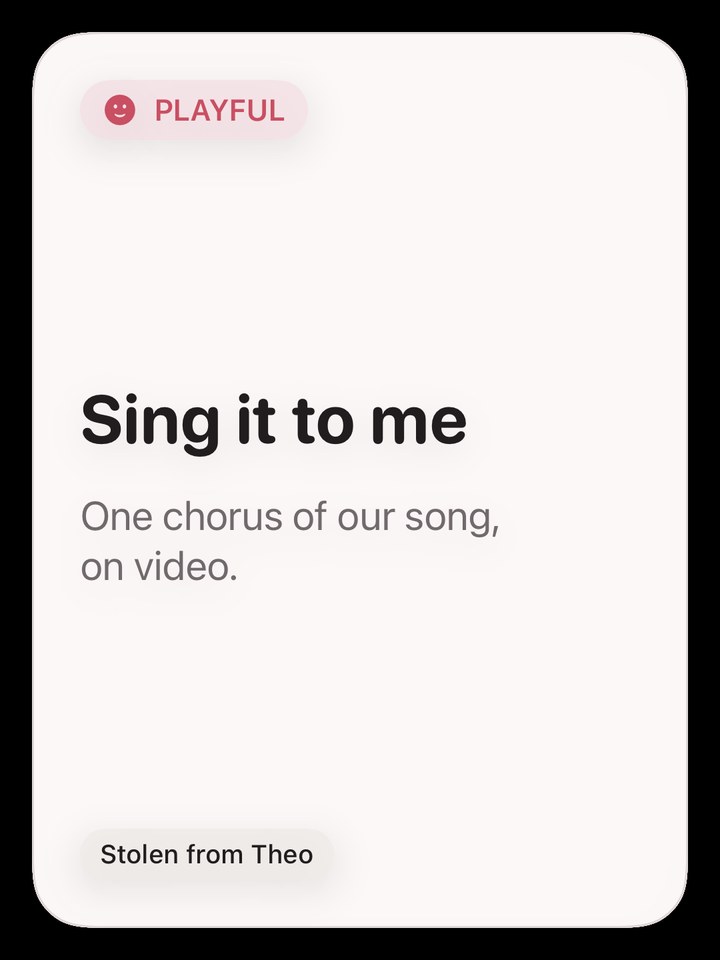 Playful Nudge — Sing it to me
